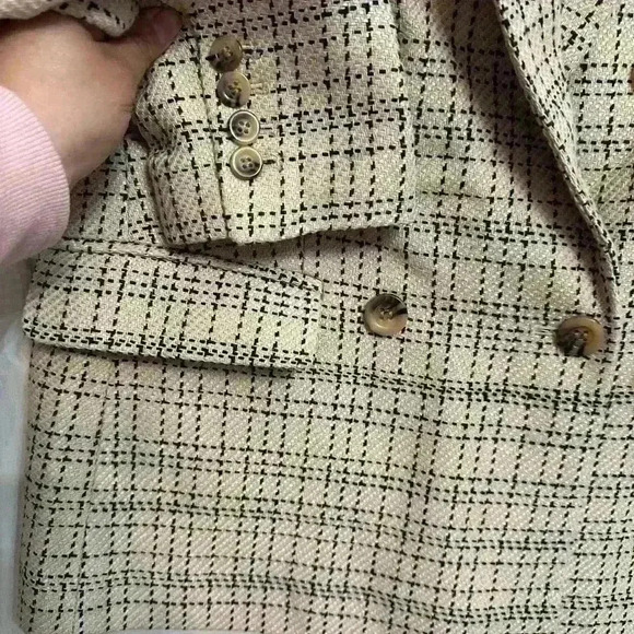 Ann Taylor blazer black and cream size 12 - Picture 3 of 4